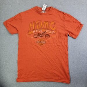 Harley-Davidson Shirt Mens Medium Orange HDMC Maui Hawaii Pin Up Graphic Tee